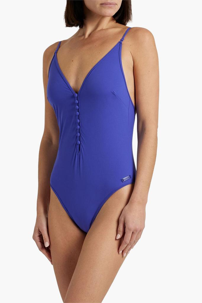 undefined Button-embellished swimsuit