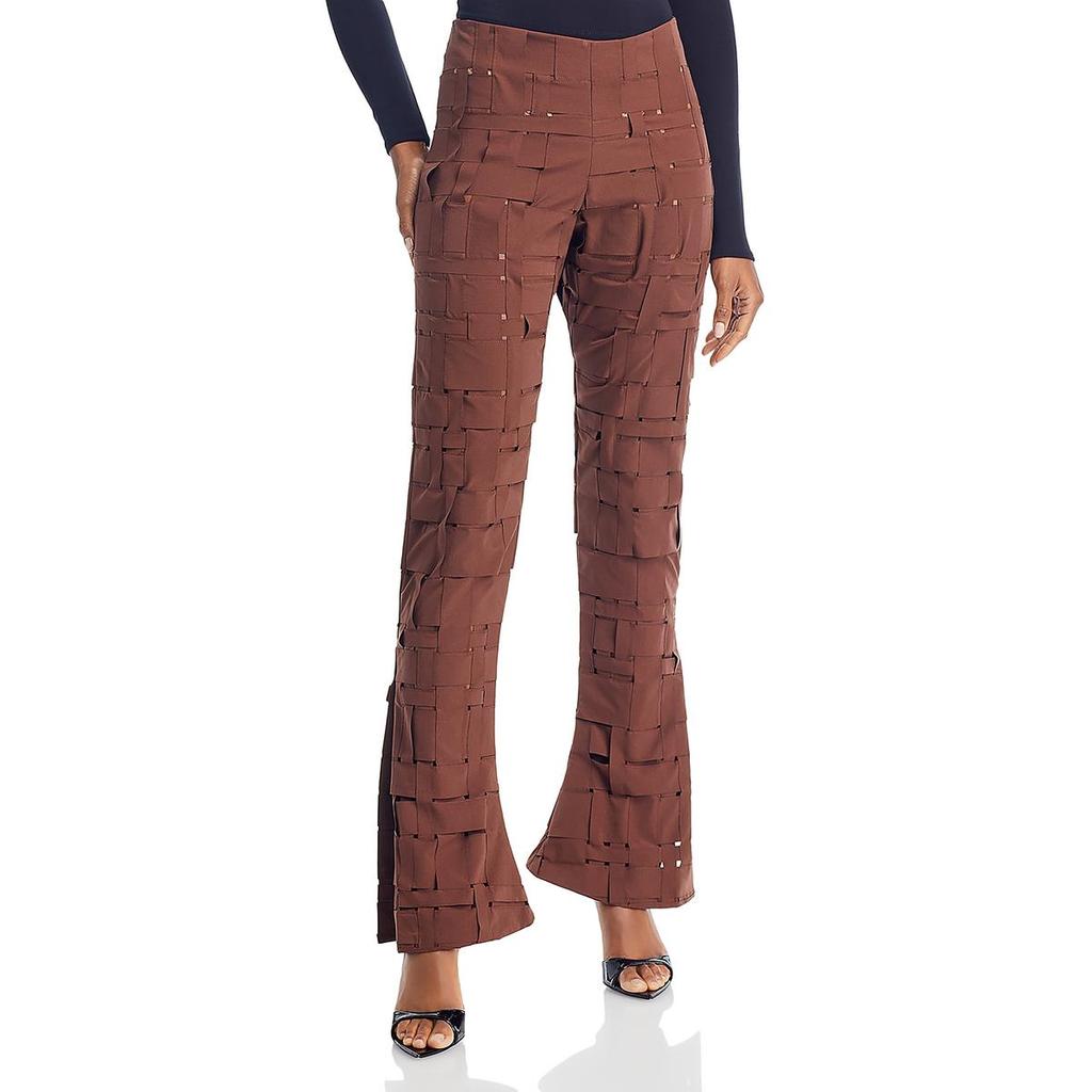 A.W.A.K.E MODE Womens High Rise Split Hem Straight Leg Pants