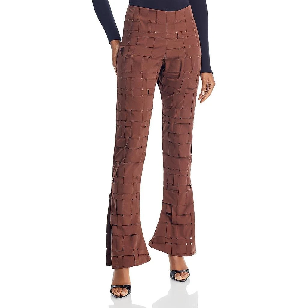 A.W.A.K.E MODE Womens High Rise Split Hem Straight Leg Pants 1