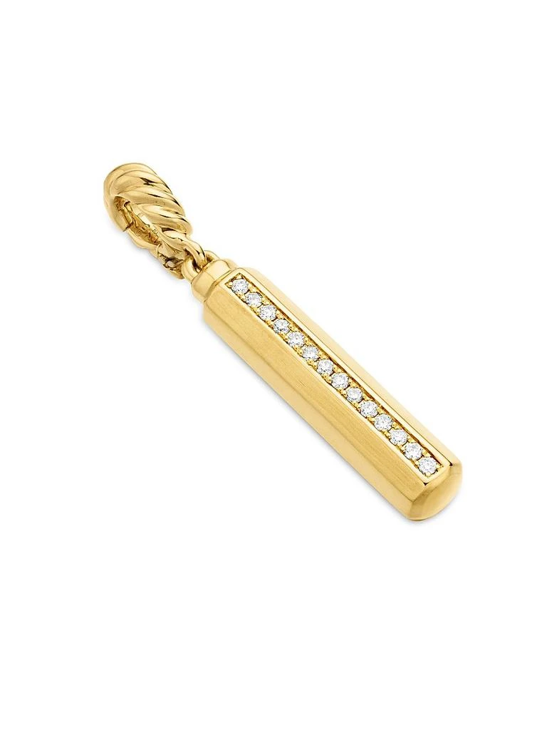 David Yurman Barrel Amulet in 18K Yellow Gold with Diamonds, 27MM 3
