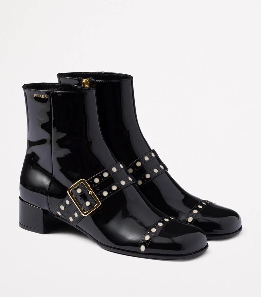 Prada Patent Leather Ankle Boots 3