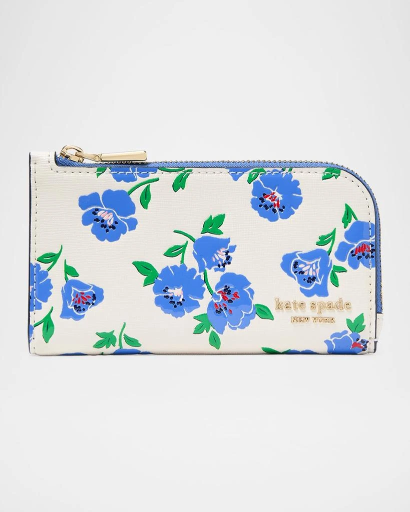 Kate Spade devin small springtime blooms leather bifold wallet 1