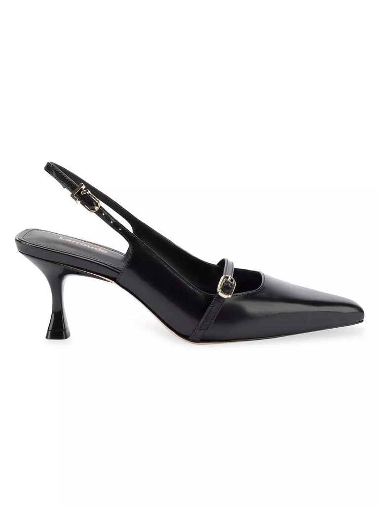Larroudé Ines 65MM Leather Slingback Pumps 1