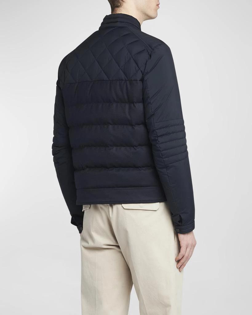 Moncler Men's Tuena Quilted Nylon Biker Jacket 4