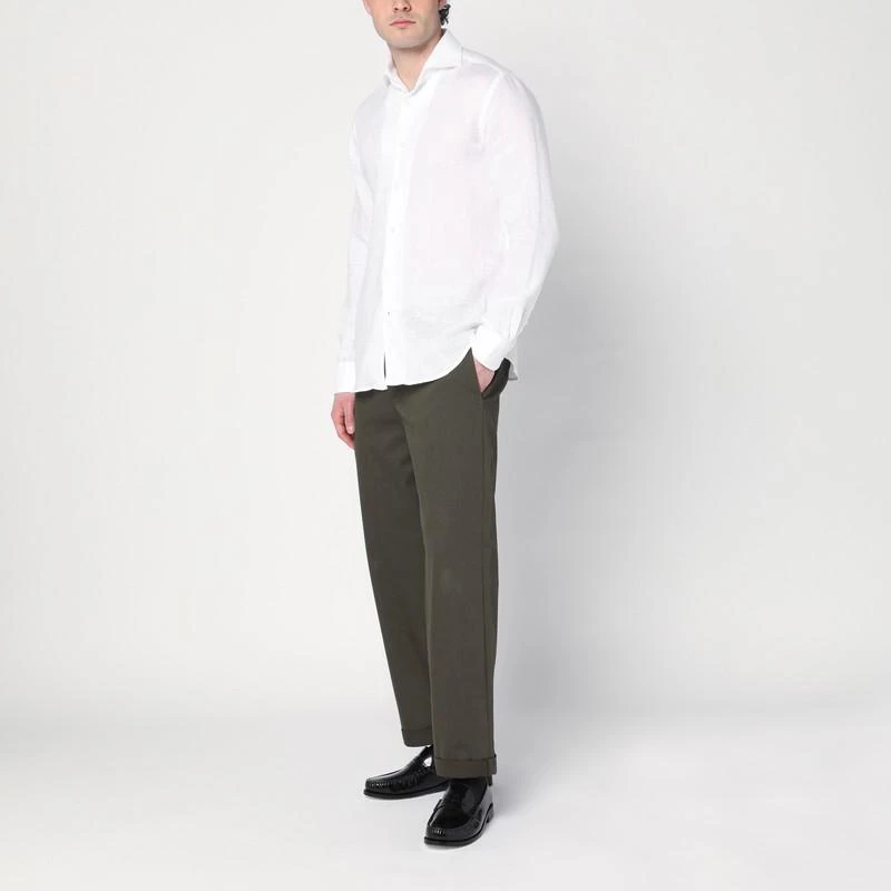 XACUS White Tailor Fit shirt in linen 2