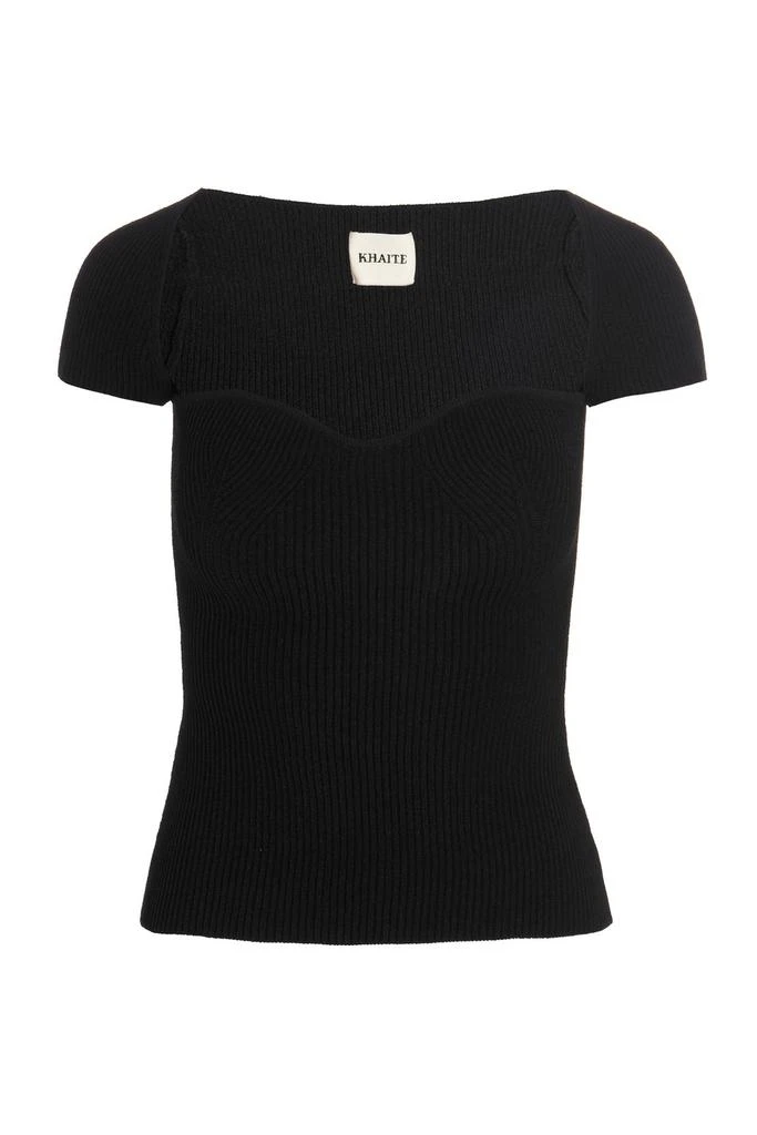 Khaite Khaite Ista Cap-Sleeved Knitted Top 1