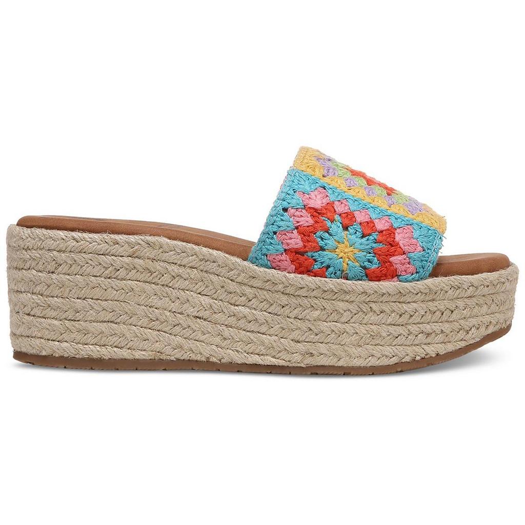 Zodiac June Flower Womens Crochet Espadrille Platform Sandals