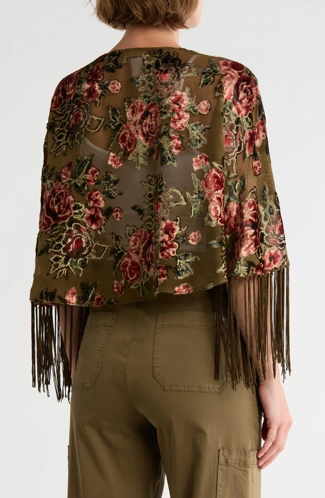 BCBG Rose Floral Velvet Topper 2