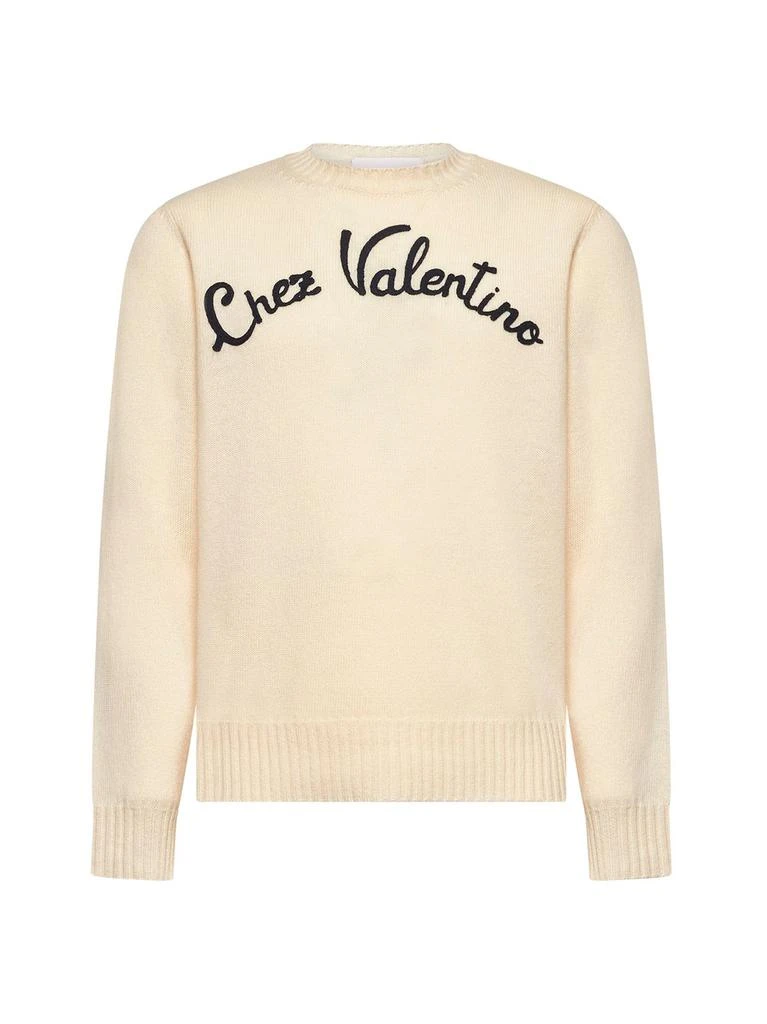 Valentino Valentino Chez Valentino Embroidered Crewneck Jumper from Cettire