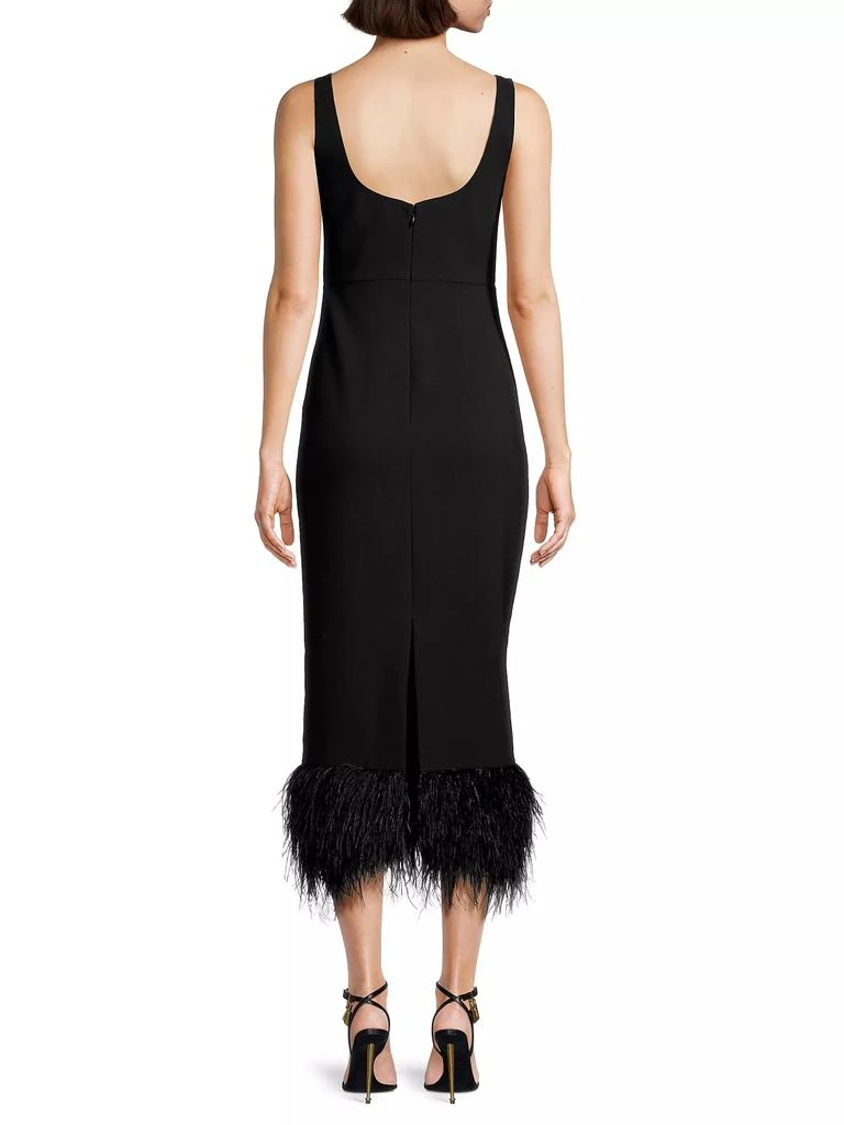 Likely Lida Feather-Trim Sheath Midi-Dress 5