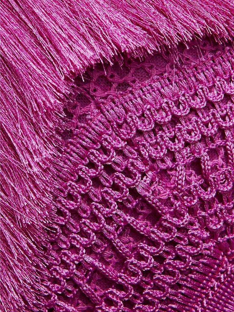 PatBO Pink Fringe Long-Sleeve Minidress 7