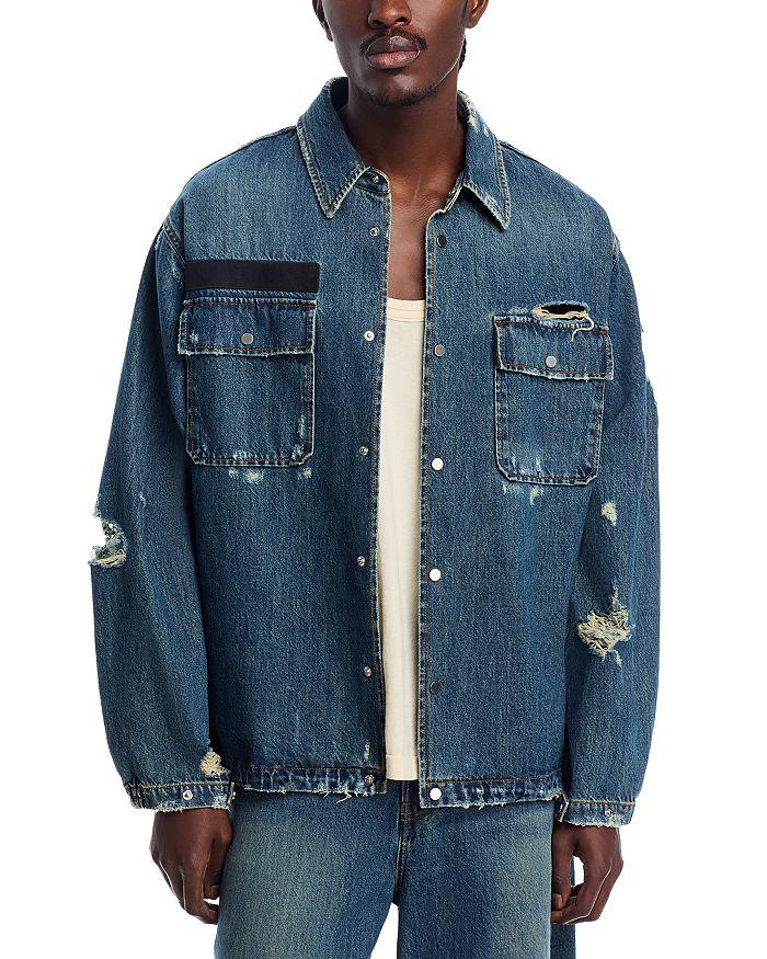 Helmut Lang Distressed Denim Uniform Shirt