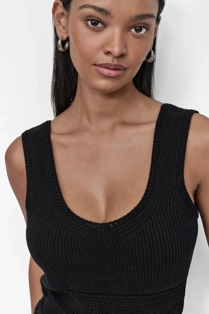 DKNY MIXED KNIT SWEATER TANK 4