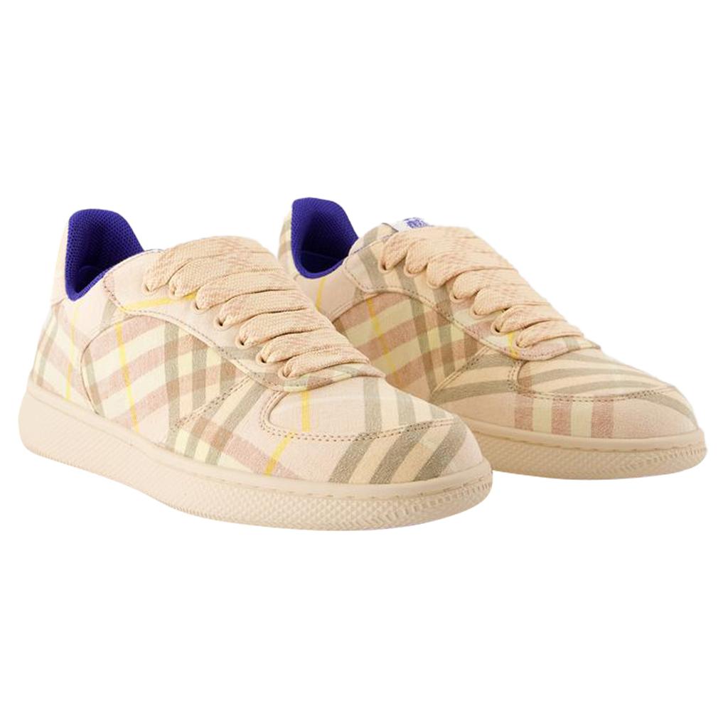 スニーカー Burberry Terrace Chk Sneakers - Burberry - Linen - Pink Terrace Chk Sneakers - - Linen - Pink – On Sale Now with Up
