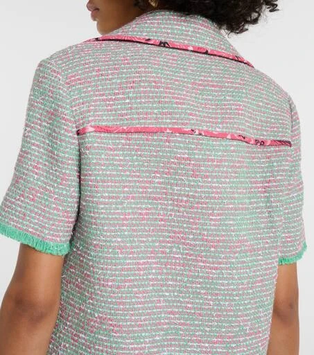 ETRO Wool and cotton-blend tweed minidress 6