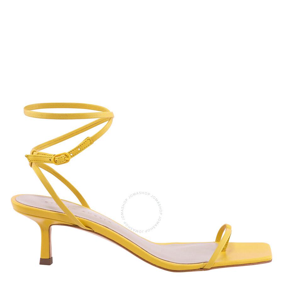 Studio Amelia Ankle Bind 50 Entwined Leather Sandals In Turmeric