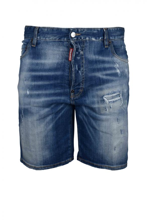 Dsquared2 Luxury shorts dsquared2 blue denim tear off shorts with canadian patch