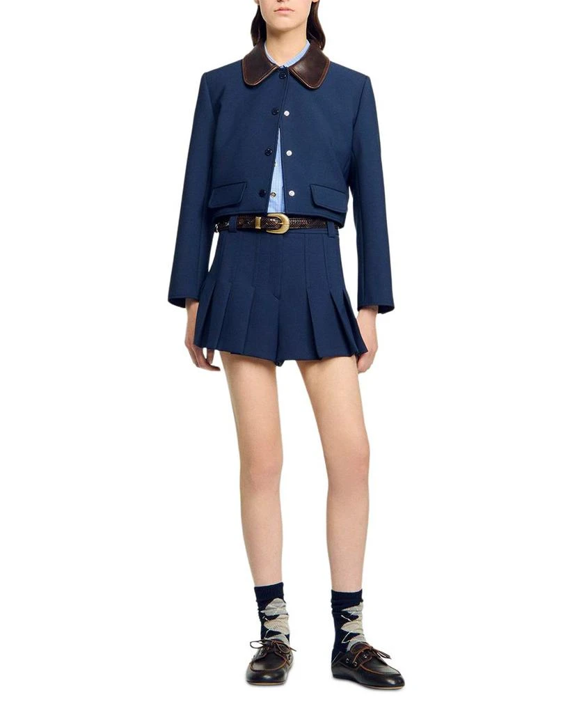 Sandro Tailored Pleated Shorts 5