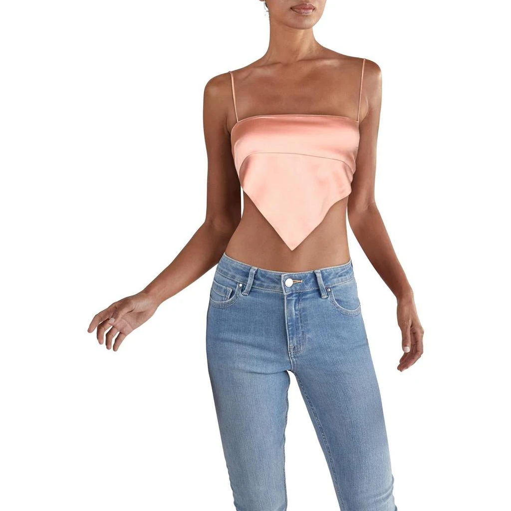 Danielle Bernstein Womens Handkerchief Cropped Tank Top 1