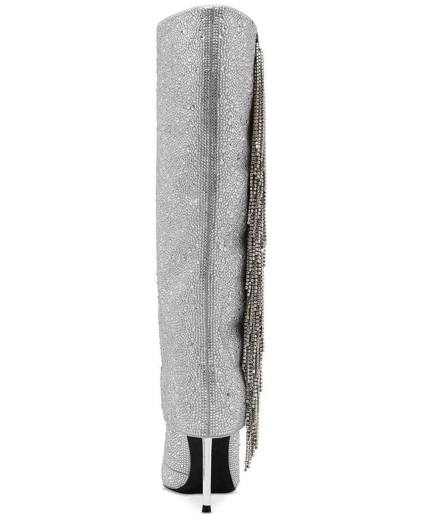 Steve Madden Women's Sanya Rhinestone Stiletto Cuffed Tall Dress Boots 3