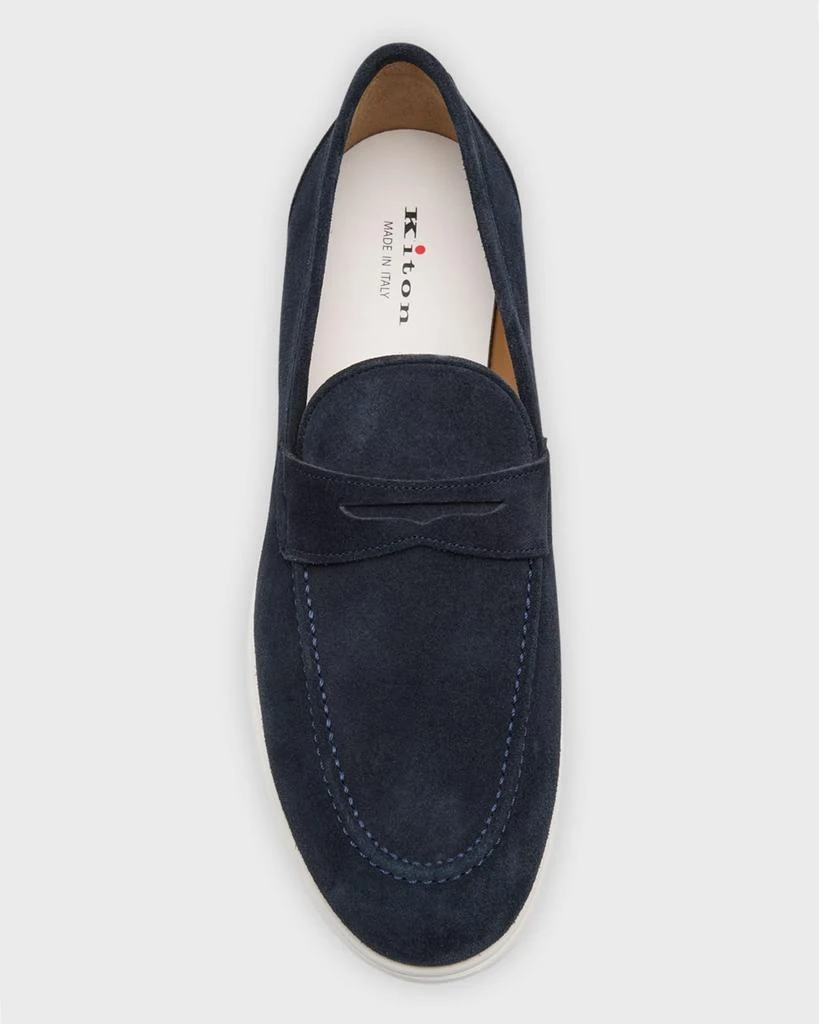 Kiton Men's Calfskin Suede Penny Loafers 5