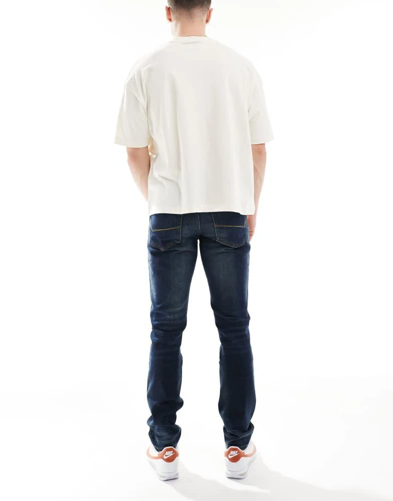 River Island River Island skinny fit jeans in faded darkwash blue 2