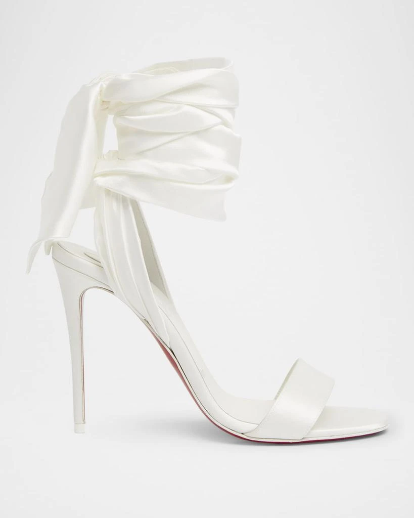 Christian Louboutin Red Sole Ribbon Ankle-Wrap Stiletto Sandals 1