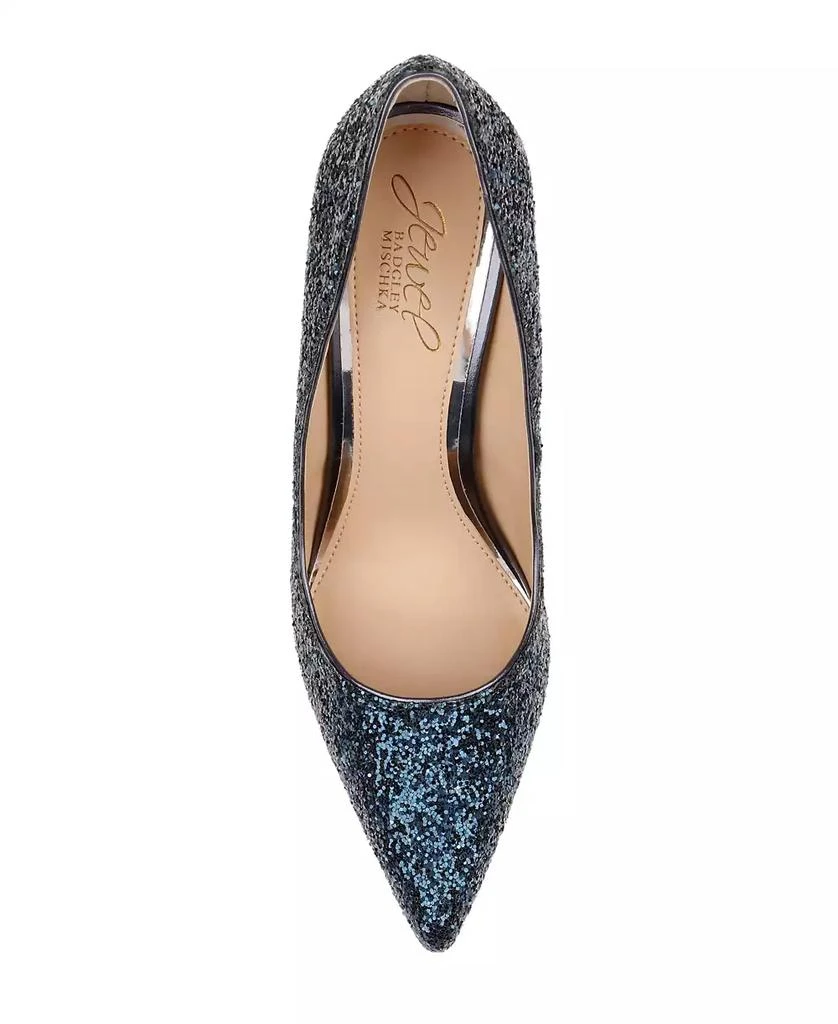 Badgley Mischka Women's Azalea Chunky Glitter Stiletto Evening Pumps 4