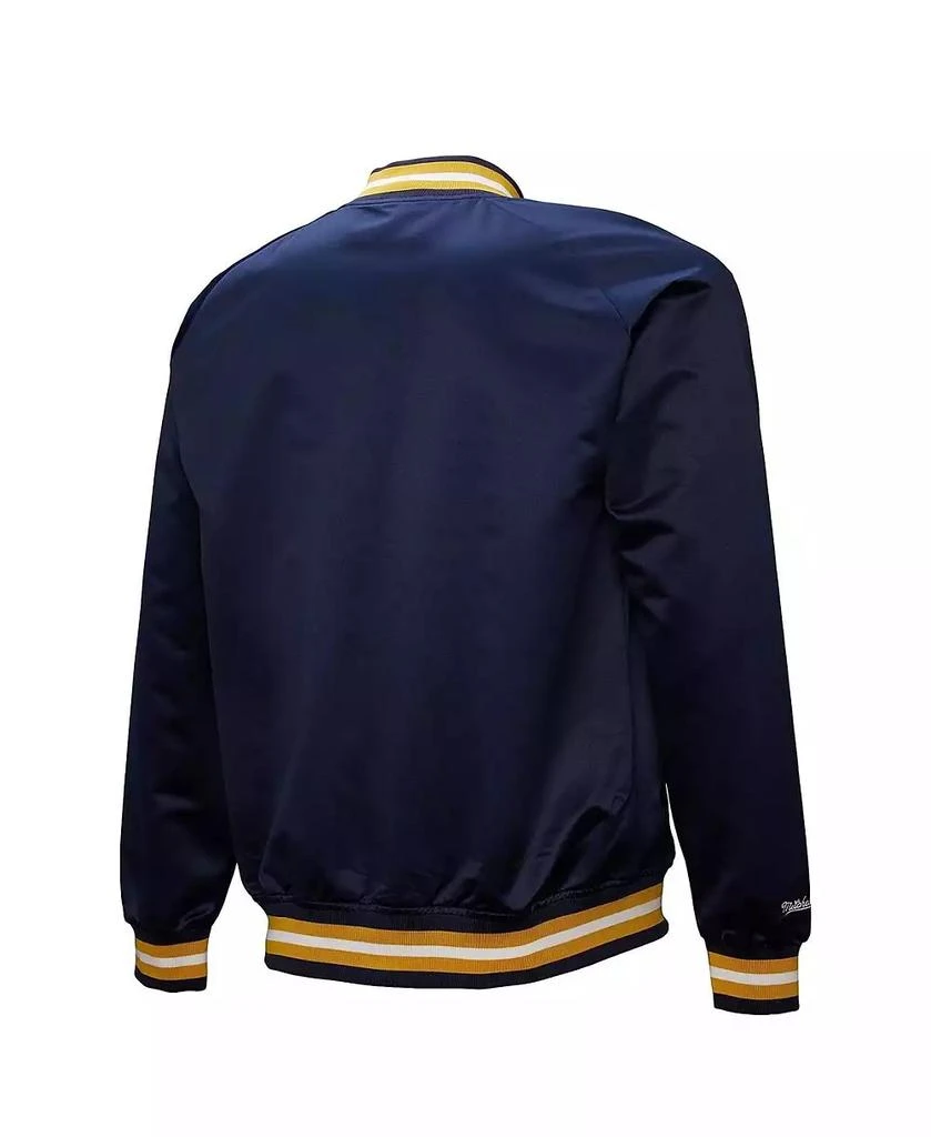 Mitchell & Ness Men's Navy Notre Dame Fighting Irish Lightweight Current Logo Satin Full-Snap Jacket 5