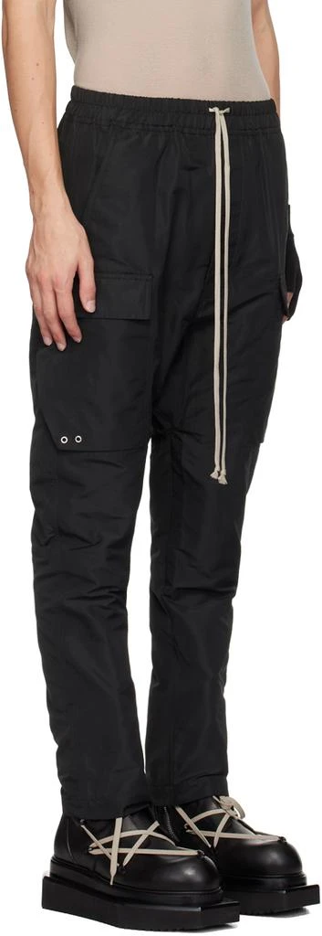 Rick Owens Black Porterville Long Cargo Pants IT-44-WAIST-US-28 