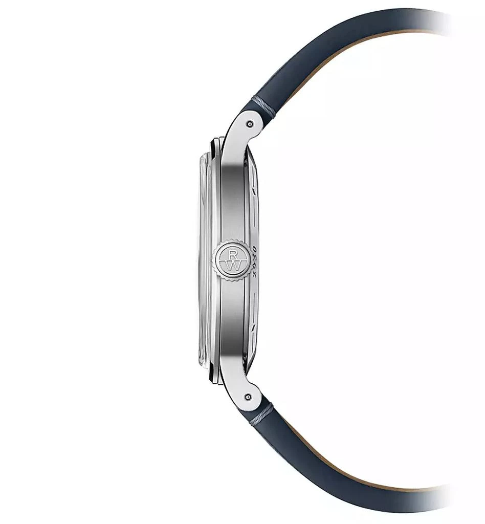Raymond Weil Men's Swiss Automatic Millesime Small Seconds Denim Blue Leather Strap Watch 40mm 3