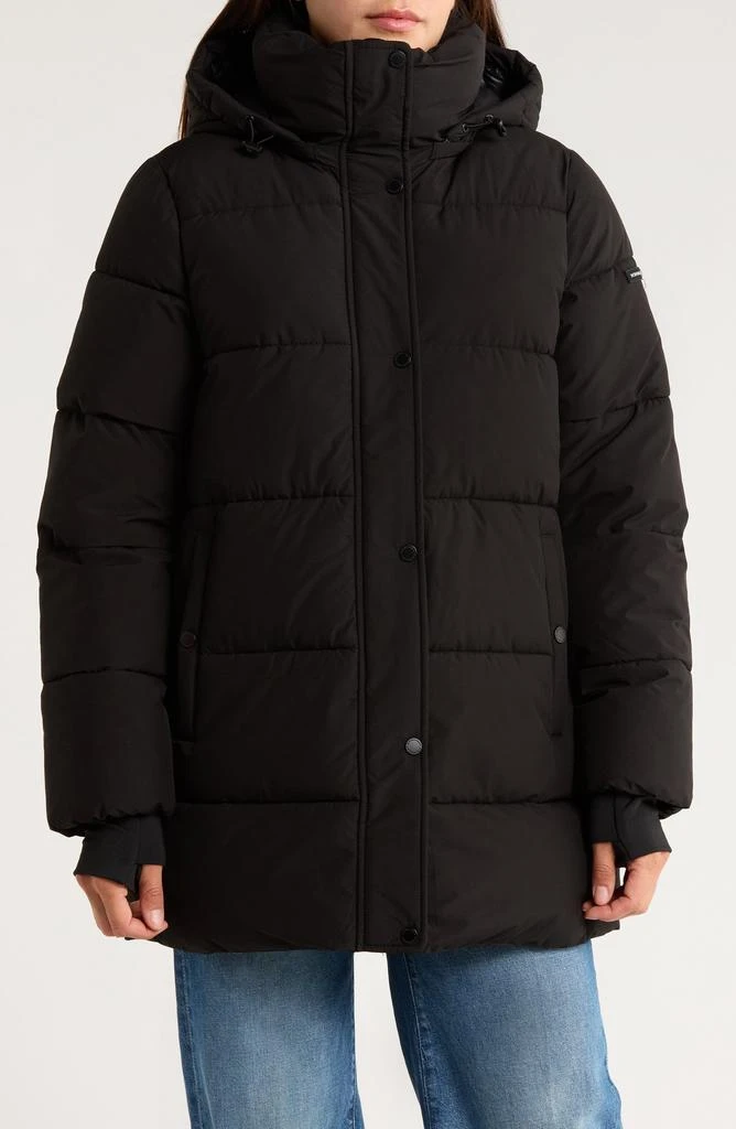 BCBG Water Resistant Hooded Puffer Jacket