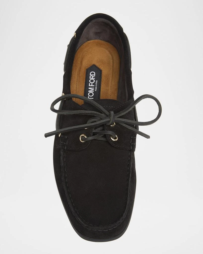 Tom Ford Men
s Robin Suede Boat Shoes 5