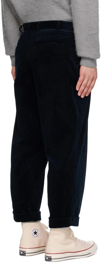 BEAMS PLUS Navy Pleated Trousers 3