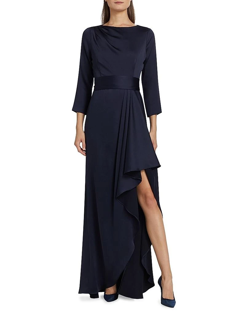 Teri Jon Draped Sash High-Low Gown 3