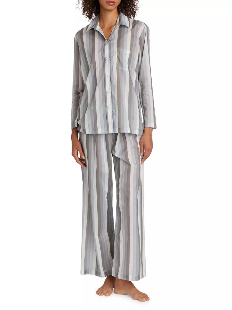 Pour Les Femmes Striped Cotton Long-Sleeve Pajamas 3