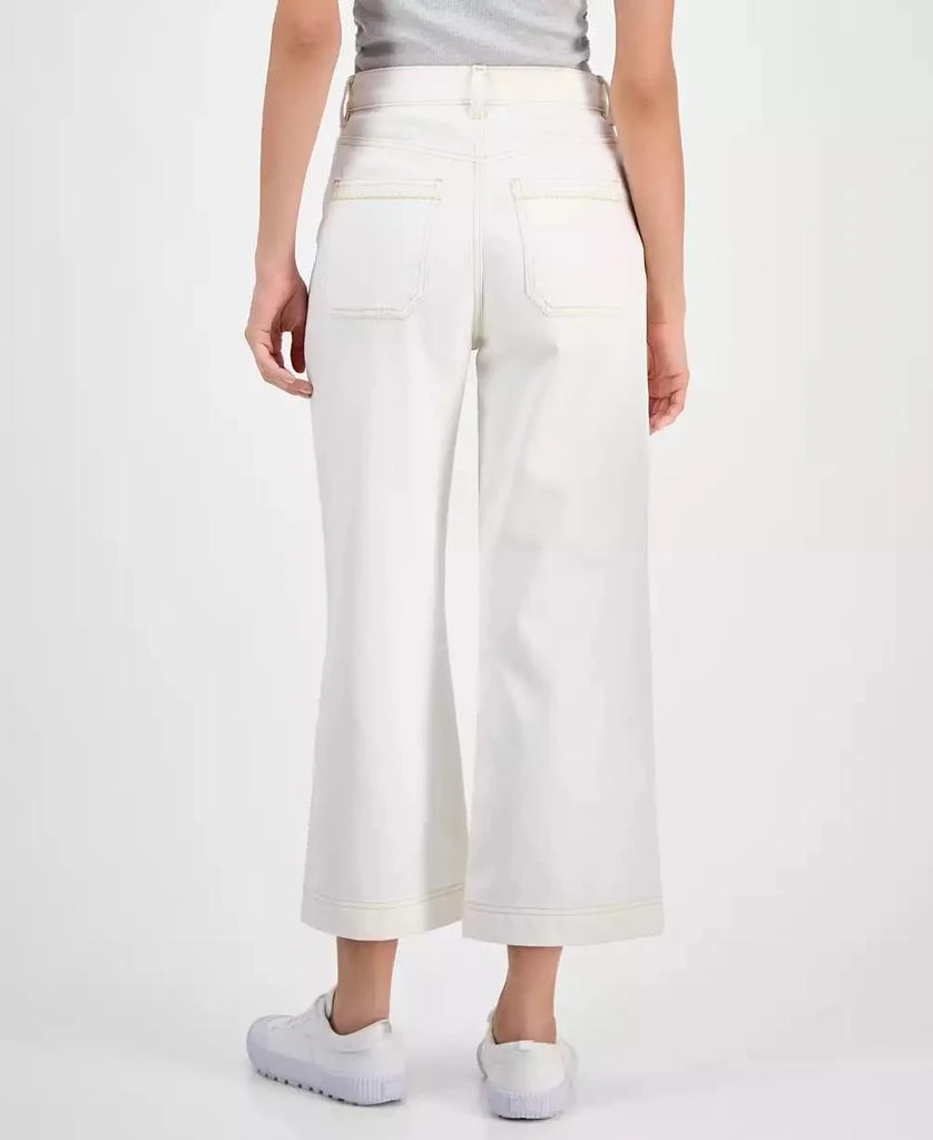 Hugo Boss Women's High-Rise Cropped Wide-Leg Jeans 4