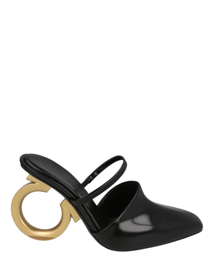 Salvatore Ferragamo patent leather mules with vara bow