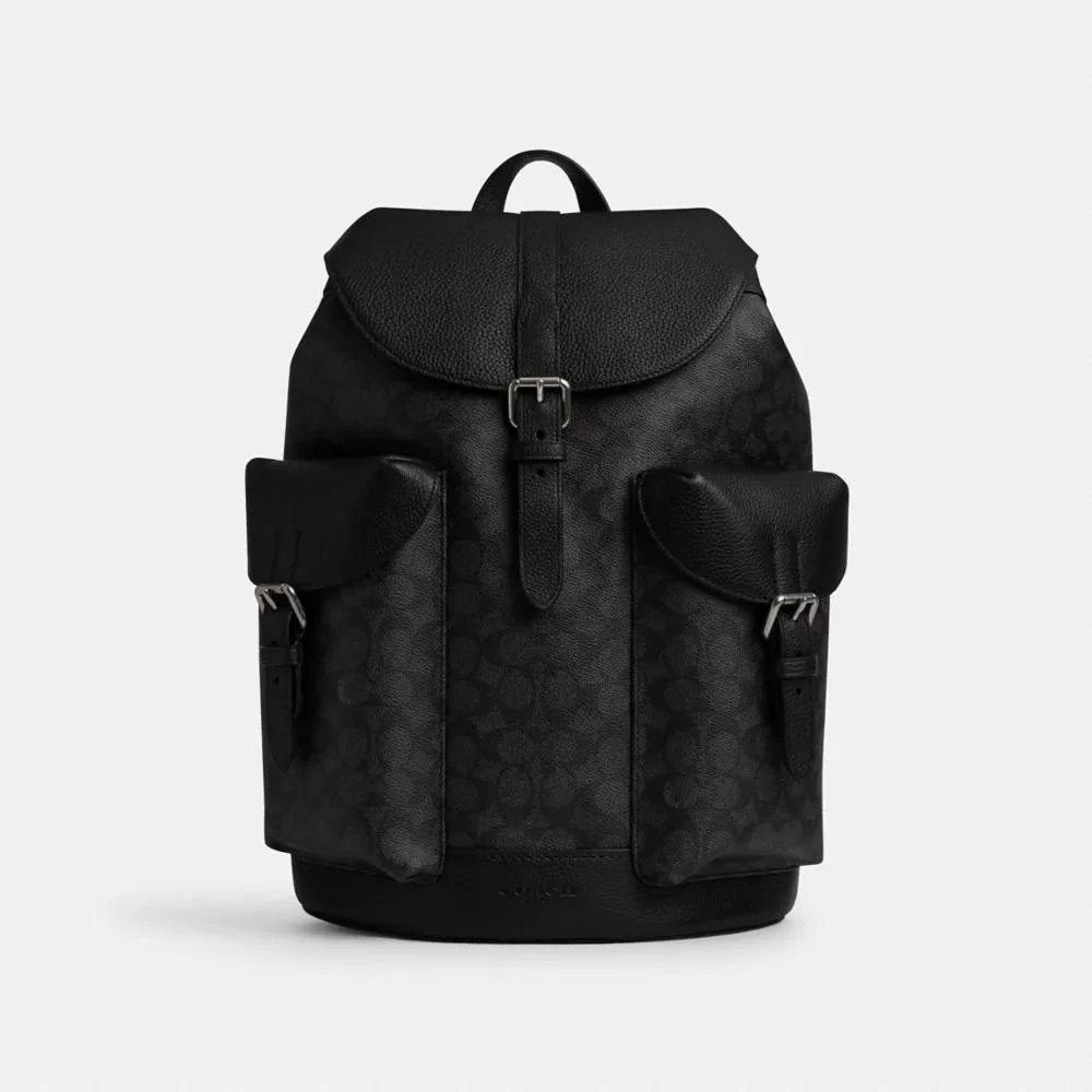Coach Warner Backpack In Signature Canvas 1