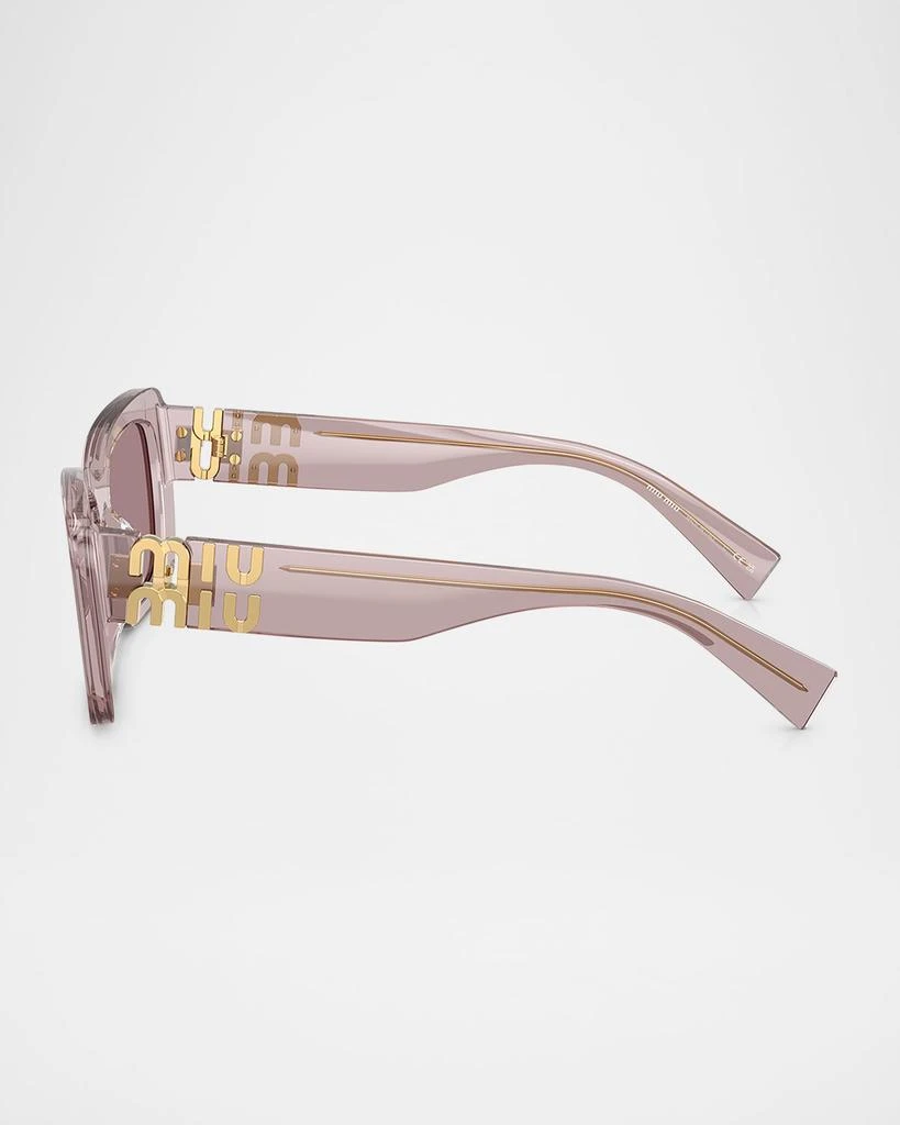 Miu Miu MU 07YS Logo Acetate Rectangle Sunglasses 2