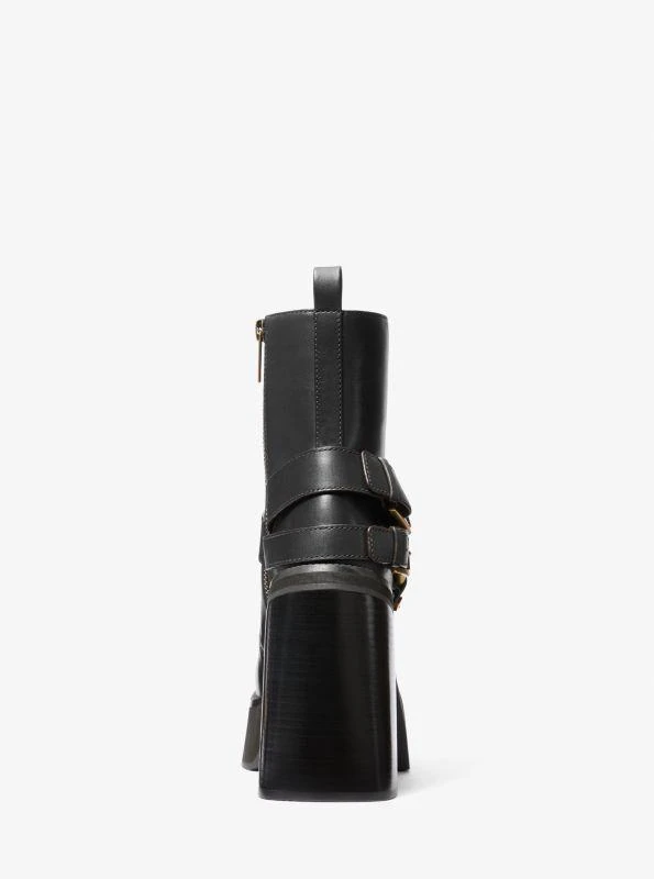Michael Kors Crosby Leather Platform Moto Boot 4