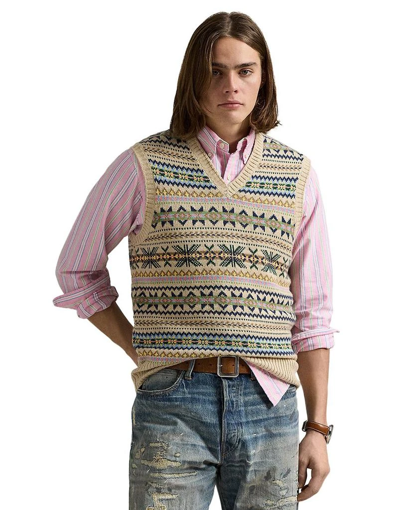 Ralph Lauren Fair Isle Cotton Cashmere Sweater Vest 3