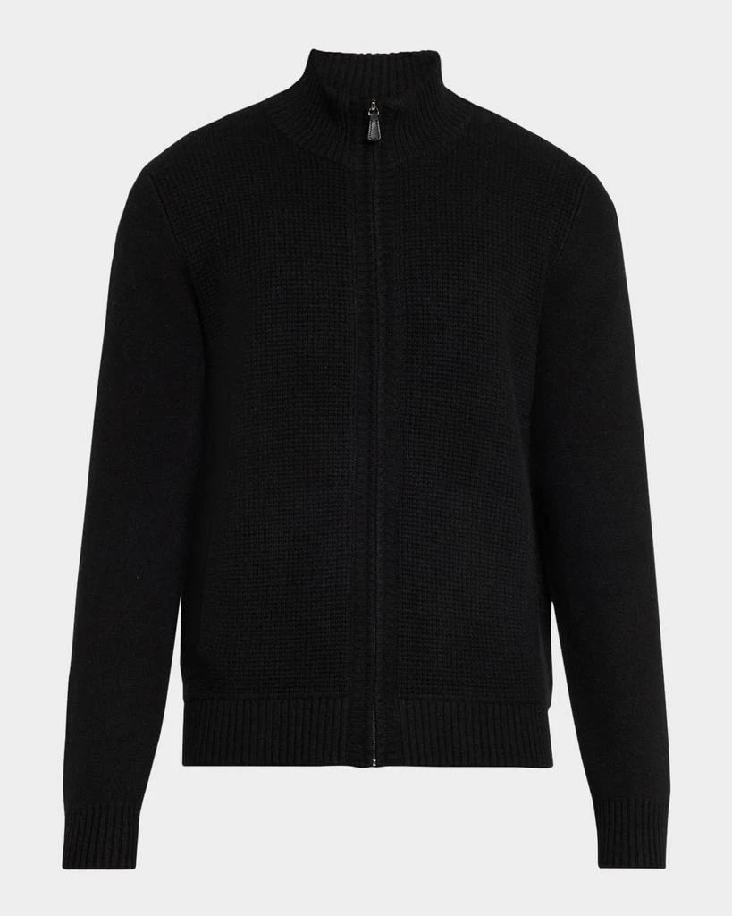Neiman Marcus Men's Cashmere Knit Full-Zip Sweater 1