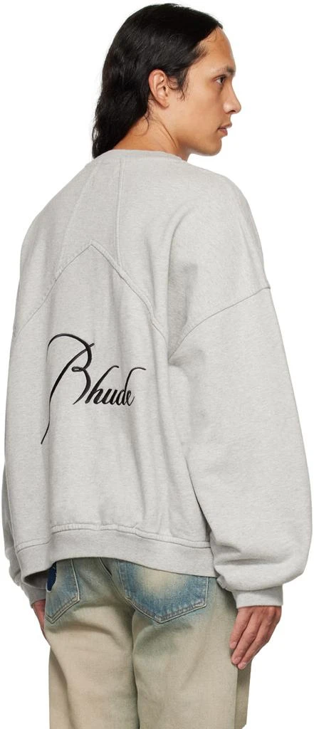 Rhude Gray Crewneck Sweatshirt 3