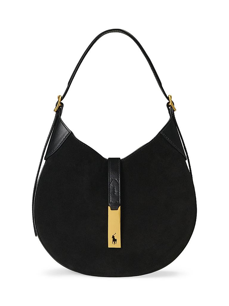 Ralph Lauren Polo ID Small Suede Shoulder Bag