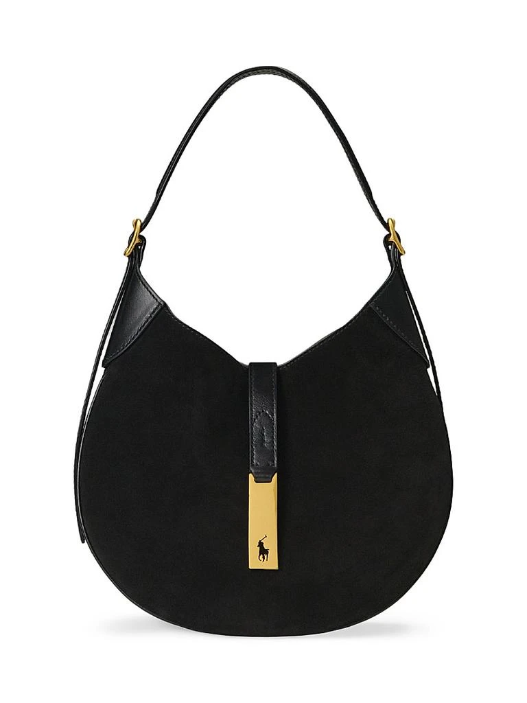 Ralph Lauren Polo ID Small Suede Shoulder Bag 1