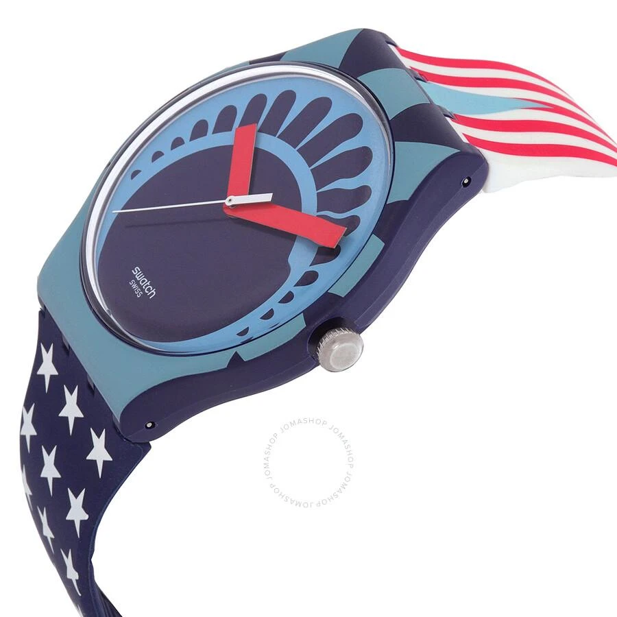 Swatch She Rocks Greetings from New York Quartz Blue Dial Unisex Watch SUOZ235 2