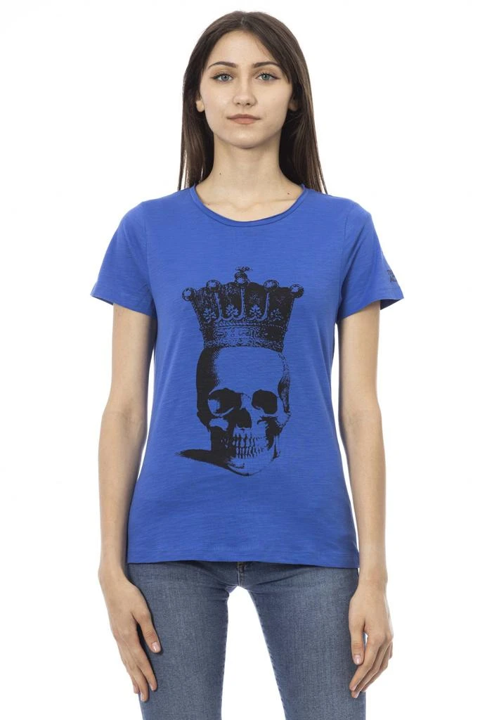 Trussardi Action Trussardi Action Blue Cotton Tops & T-Shirt 1
