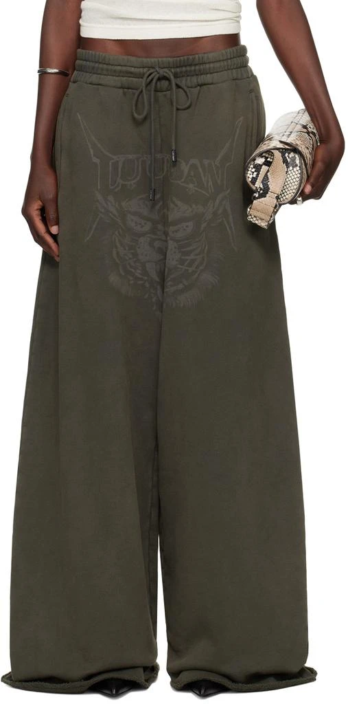 LU'U DAN Black Raw-Cut Bontan Sweatpants 1