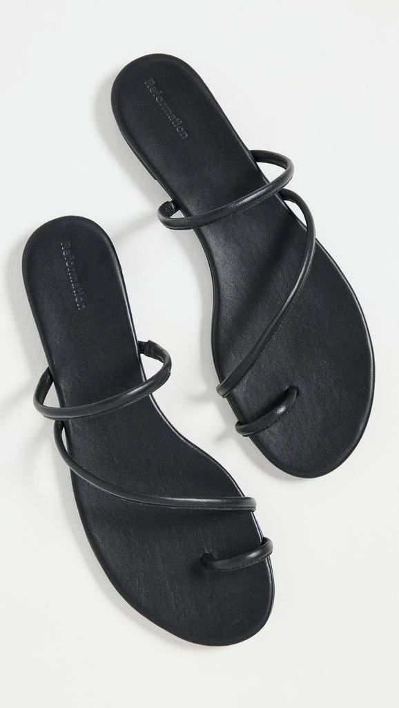 Reformation Ludo Toe Ring Strappy Flat Sandals 4